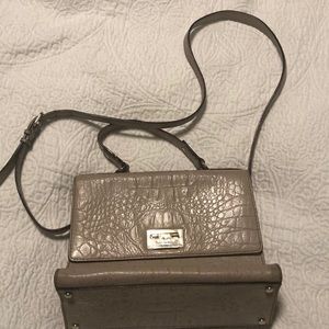 Kate Spade Grey  “Gator” Leather Purse